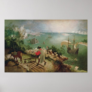 Landschaft mit dem Fall von Icarus, c.1555 Poster