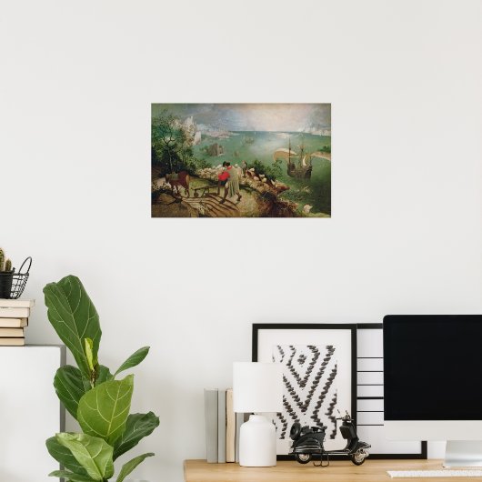 Landschaft mit dem Fall von Icarus, c.1555 Poster (Heimbüro)