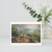 Landschaft mit dem Fall von Icarus, c.1555 Postkarte (Stehend Vorderseite)