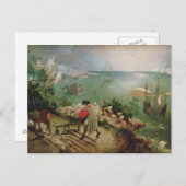 Landschaft mit dem Fall von Icarus, c.1555 Postkarte (Vorne/Hinten)