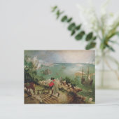 Landschaft mit dem Fall von Icarus, c.1555 Postkarte (Stehend Vorderseite)