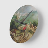 Landschaft mit dem Fall von Icarus, c.1555 Runde Wanduhr (Winkel)