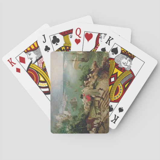 Landschaft mit dem Fall von Icarus, c.1555 Spielkarten (Rückseite)