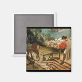 Landschaft mit dem Fall von Icarus Magnet (Vorderseite/Rückseite)