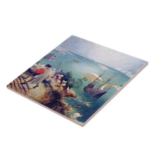 Landschaft mit dem Fall von Icarus, Pieter Bruegel Fliese (Seite)