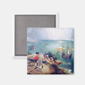 Landschaft mit dem Fall von Icarus, Pieter Bruegel Magnet (Vorderseite/Rückseite)