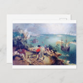 Landschaft mit dem Fall von Icarus, Pieter Bruegel Postkarte (Vorne/Hinten)
