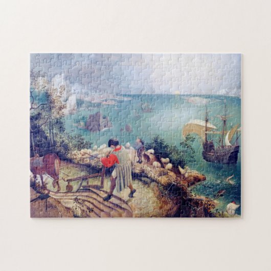 Landschaft mit dem Fall von Icarus, Pieter Bruegel Puzzle (Horizontal)