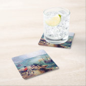 Landschaft mit dem Fall von Icarus, Pieter Bruegel Rechteckiger Pappuntersetzer (Vor Ort)