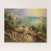 Landschaft mit dem Fall von Icarus von P. Bruegel Puzzle (Horizontal)