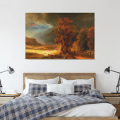 Landschaft mit dem guten Samariter von Rembrandt Leinwanddruck (Insitu (Schlafzimmer))