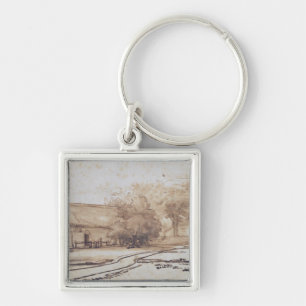 Landschaft mit dem Haus eines Bauers, 1640s Schlüsselanhänger