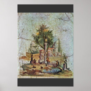 Landschaft mit dem Heiligen Baum des Pompejanische Poster