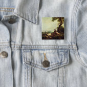 Landschaft mit den Bauern, die eine Herde des Button (Beispiel)