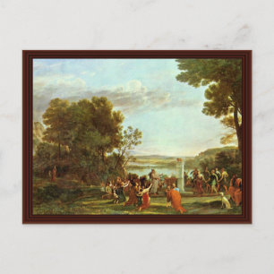 Landschaft mit der Bewunderung des Goldenen Kalbes Postkarte
