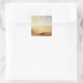 Landschaft mit der Ferne der Bucht von Joseph Turn Quadratischer Aufkleber (Tasche)