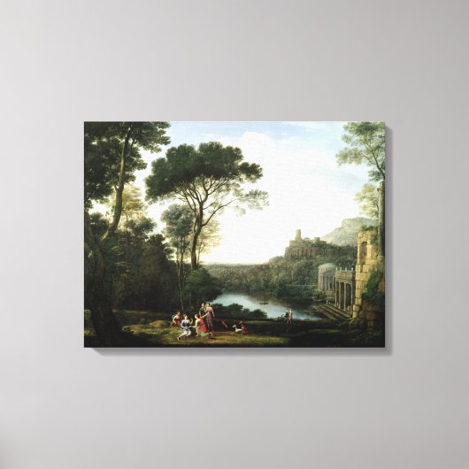 Landschaft mit der Nymph Egeria Leinwanddruck (Vorderseite)