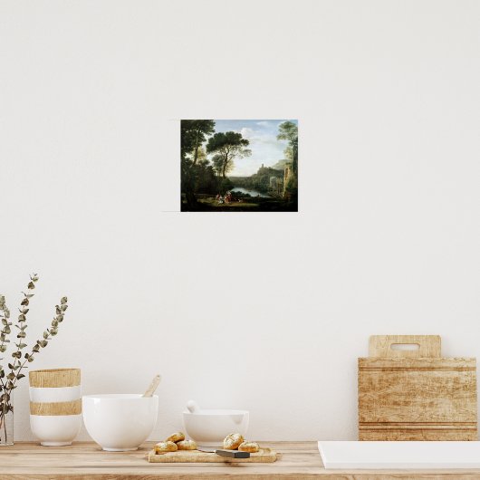 Landschaft mit der Nymph Egeria Poster (Küche)