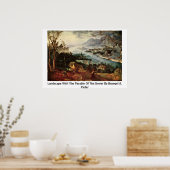 Landschaft mit der Parabel der Dusche von Bruegel Poster (Küche)