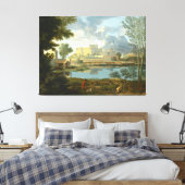 Landschaft mit der Ruhe von Nicolas Pouss Leinwanddruck (Insitu (Schlafzimmer))