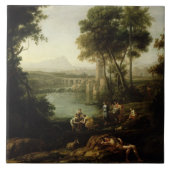 Landschaft mit der Suche nach Mose Fliese (Vorderseite)