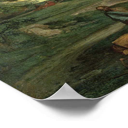 Landschaft mit Diogenes, 1648 Poster (Ecke)