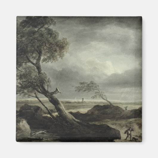 Landschaft mit Dorf: Sturmeffekt Magnet (Vorne)