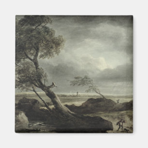 Landschaft mit Dorf: Stürmischer Effekt Magnet