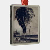 Landschaft mit drei Bäumen, 1850 Silbernes Ornament (Rechts)
