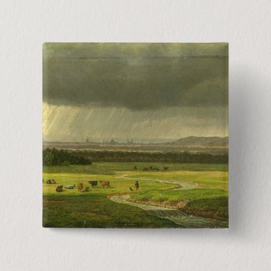 Landschaft mit Dresden im Abstand, 1830 Button (Vorderseite)