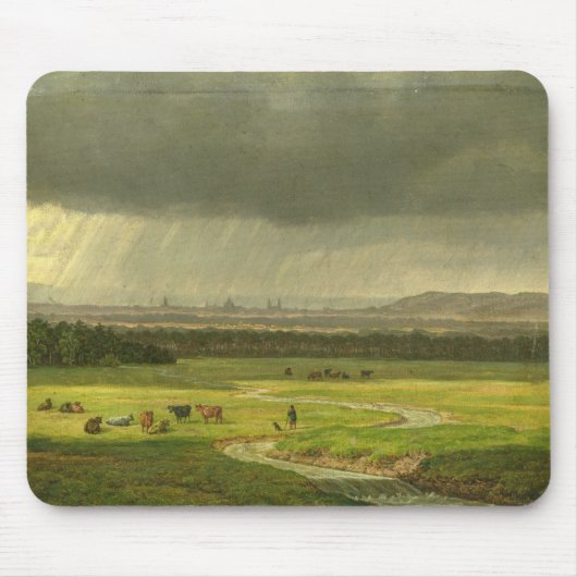 Landschaft mit Dresden im Abstand, 1830 Mousepad (Vorne)