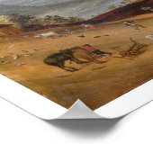Landschaft mit einem Bauer Bridling Horses, a P Poster (Ecke)