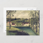 Landschaft mit einem Fischer nach 1886 Postkarte (Vorne/Hinten)