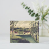 Landschaft mit einem Fischer nach 1886 Postkarte (Stehend Vorderseite)