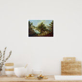 Landschaft mit einem Fluss und tanzende Bauern (Öl Poster (Küche)