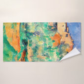 Landschaft mit einem Haus, Cezanne Badehandtuch (Badehandtuch)