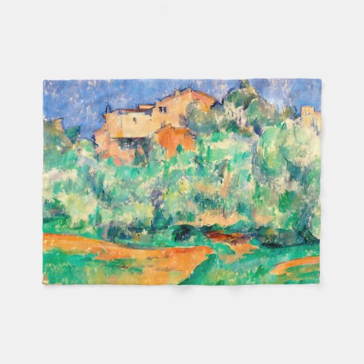 Landschaft mit einem Haus, Cezanne Fleecedecke (Vorderseite (Horizontal))