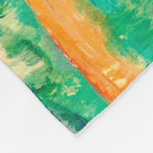 Landschaft mit einem Haus, Cezanne Fleecedecke (Ecke)