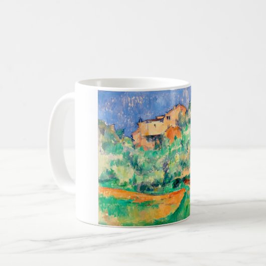 Landschaft mit einem Haus, Cezanne Kaffeetasse (Vorderseite Links)
