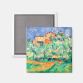Landschaft mit einem Haus, Cezanne Magnet (Vorderseite/Rückseite)