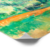 Landschaft mit einem Haus, Cezanne Poster (Ecke)