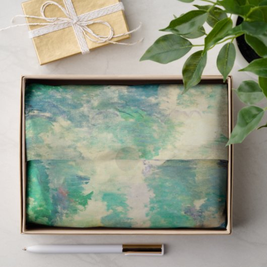 Landschaft mit einem Haus, Cezanne Seidenpapier (Geschenk)