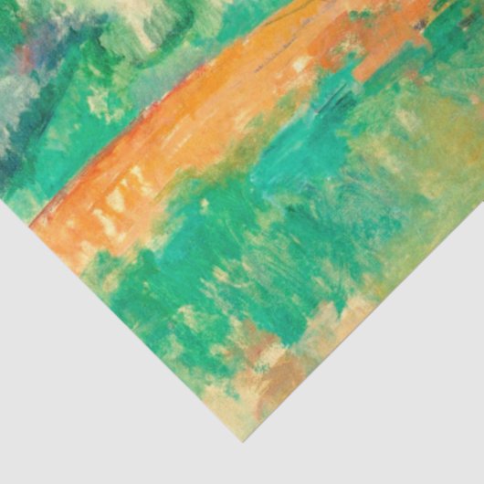 Landschaft mit einem Haus, Cezanne Seidenpapier (Ausschnitt)