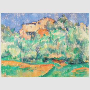 Landschaft mit einem Haus, Cezanne Seidenpapier