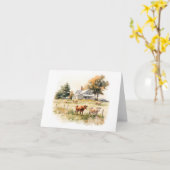 Landschaft mit einem Kuhfeld BLANK Karte (Gelbe Blume)