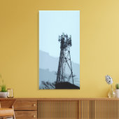 Landschaft mit einem mobilen Signalturm. Leinwanddruck (Insitu (Wohnzimmer))