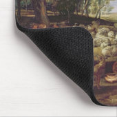 Landschaft mit einem Regenbogen Mousepad (Ecke)