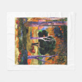 Landschaft mit einem Schwein und einem Pferd Berüh Fleecedecke (Vorderseite (Horizontal))