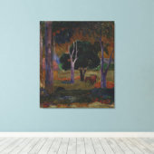 Landschaft mit einem Schwein und einem Pferd von P Leinwanddruck (Insitu (Holzboden))