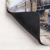 Landschaft mit einem viktorianischen Zug Mousepad (Ecke)